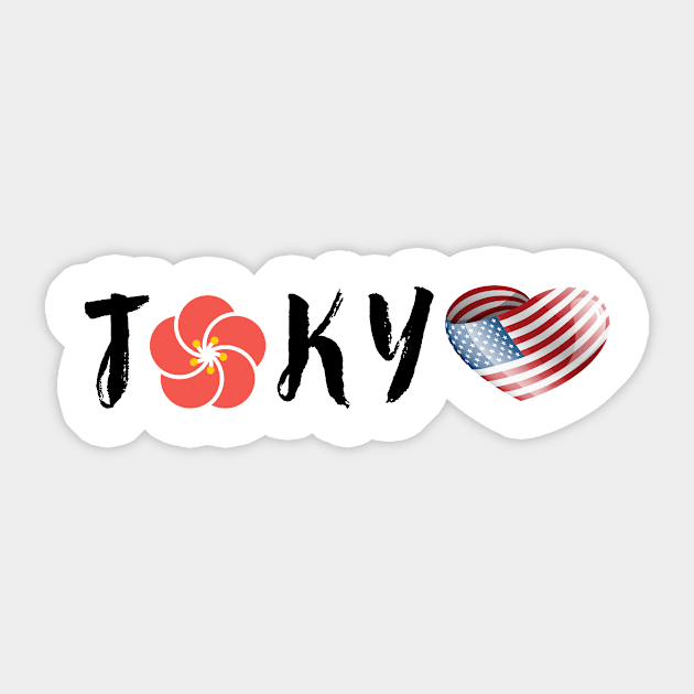 Games in Tokyo: team of United States Sticker by ArtDesignDE